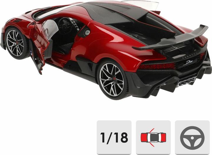 Actual product image Bburago 18/11045R Metal scale 1:18 Bugatti Divo red