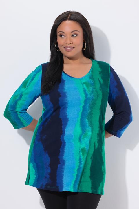 Actual product image Ulla Popken Batik Wave Knit Tunic (68)
