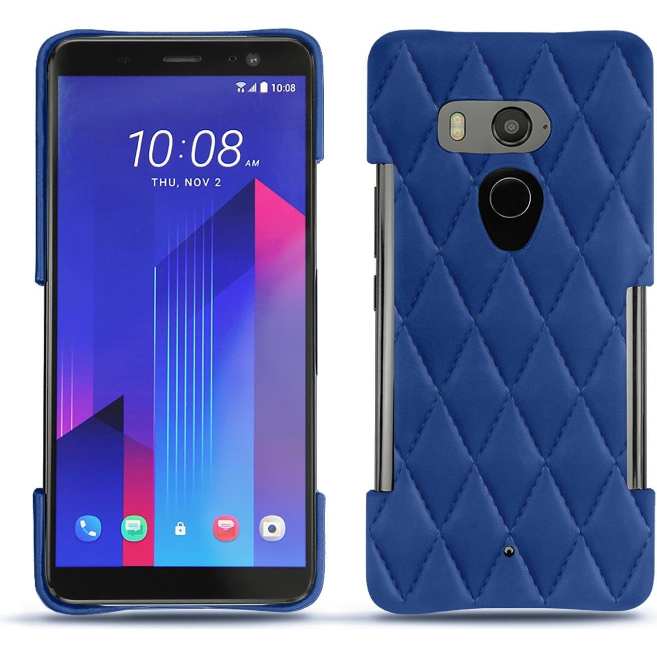 Noreve Lederschutzhülle (HTC U11+), Smartphone Hülle, Blau