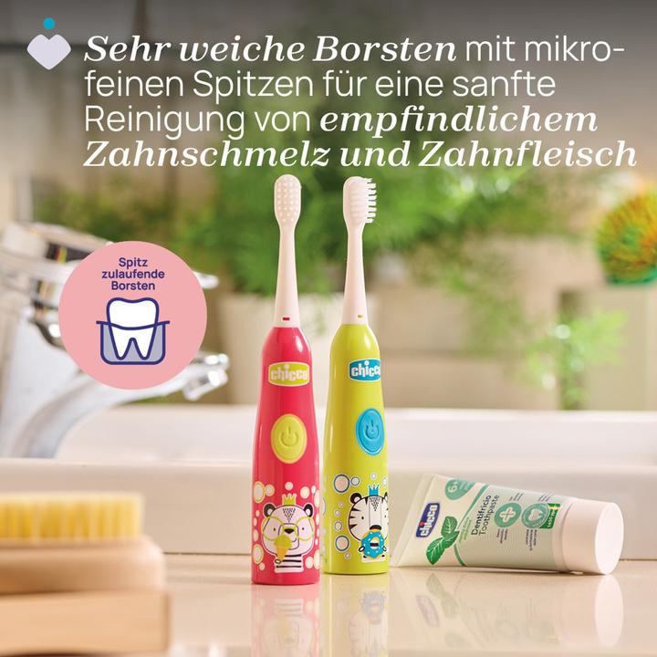 Image du produit Chicco Brosse à dents électrique, PANDA - 3Y+ - Avec pile remplaçable (Brosse à dents oscillo-rotative)