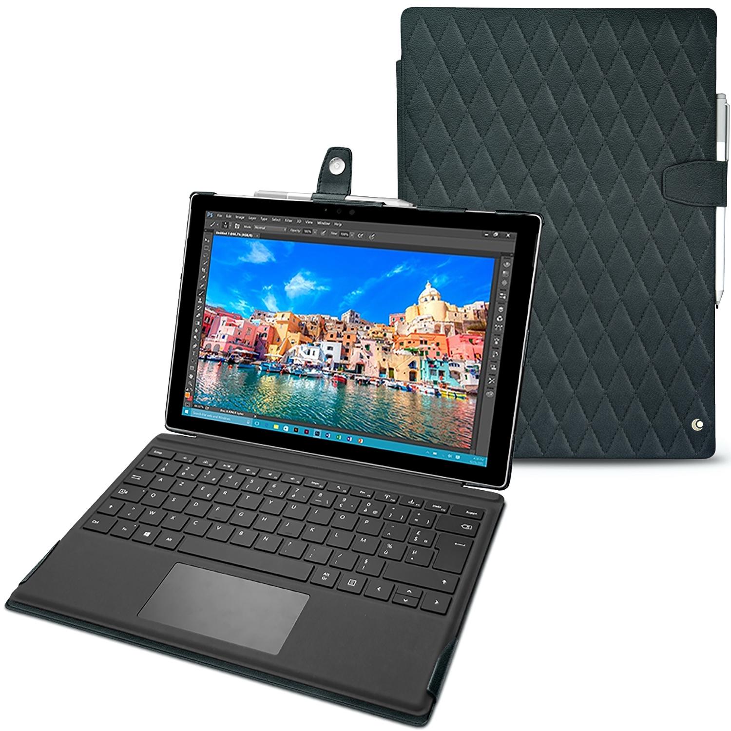 Thumbnail - Noreve Lederschutzhülle (Microsoft Surface Pro 4), Tablet Hülle, Blau