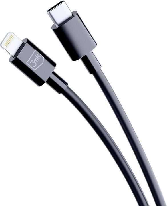 Produktbild 3MK Hyper Cable USB-C - Lightning 20W 1.2m Czarny/Black Kabel (1.20 m, USB 3.2 Gen 1, 20 W)