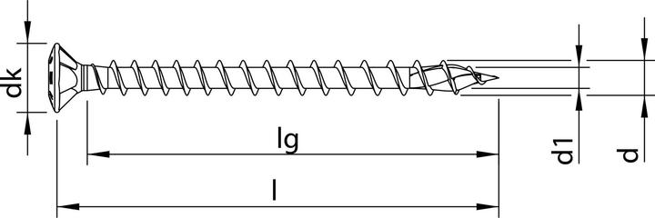Actual product image Heco TOPIX-plus A2 4,0 x 30, Linsensenkkopf mit Frästaschen, HECO-Drive, Variables Vollgewinde, blan