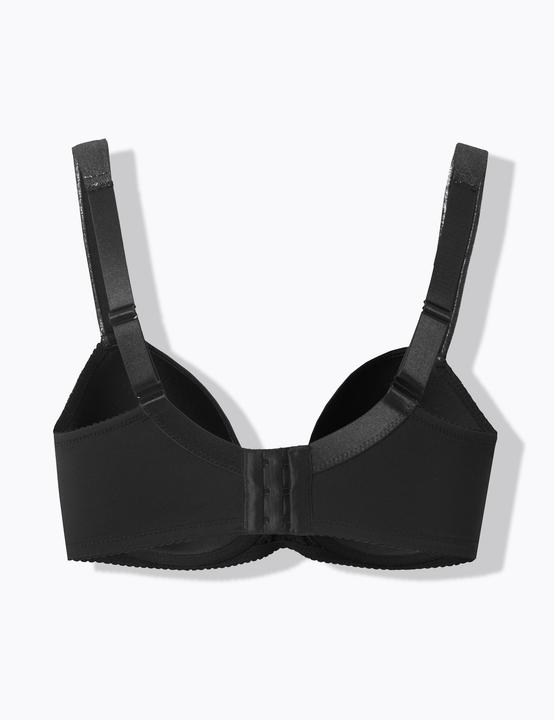 Produktbild Ulla Popken Bügel-BH, Spitze, Metallic-Effekt, Softcups, Cup B - G (Einzelpack, 95 E)