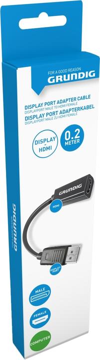 Image du produit Grundig Câble vidéo DisplayPort 0.2m (0.20 m, DisplayPort)