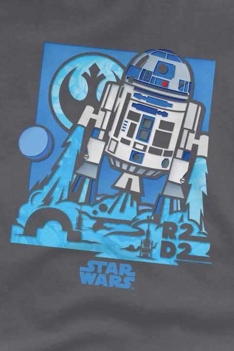 Actual product image Star Wars Mens Papercut R2-D2 T-Shirt (L)