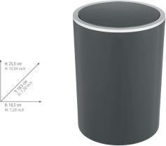 Actual product image Wenko Inca cosmetics bin 5.0 l anthracite (5 l)