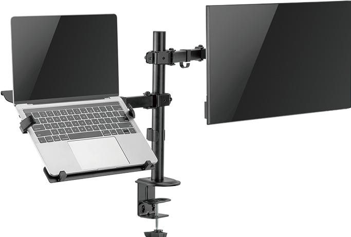 Productafbeelding LogiLink Monitorbeugel 2-voudig, 1732" monitoren, 1015,6" notebooks/tablets (Tabel, 32")