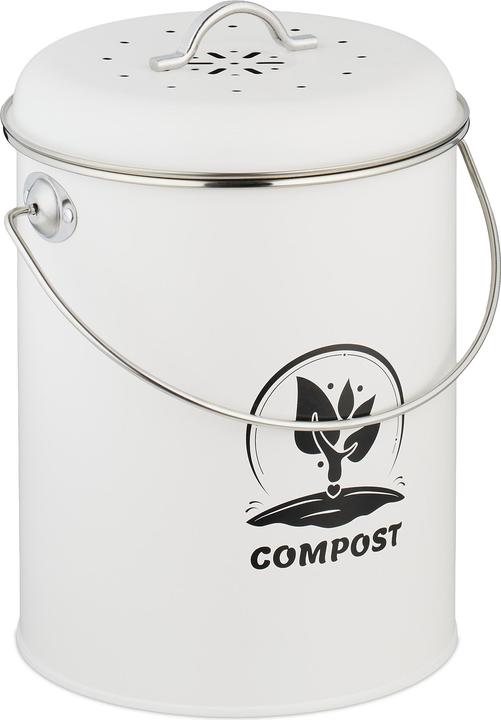 Produktbild Relaxdays Komposteimer mit Geruchsfilter 5,5 Liter (5.50 l)