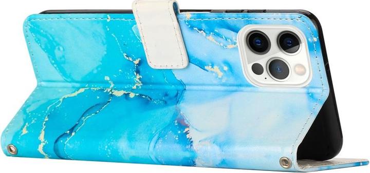 Immagine prodotto Art iPhone 14 Pro Max Custodia a libro con portacarte Marble Blue (Apple iPhone 14 Pro Max)