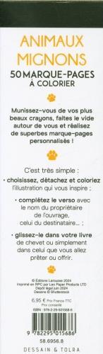 Actual product image Larousse pratique Animaux mignons : 50 marque-pages à colourier
