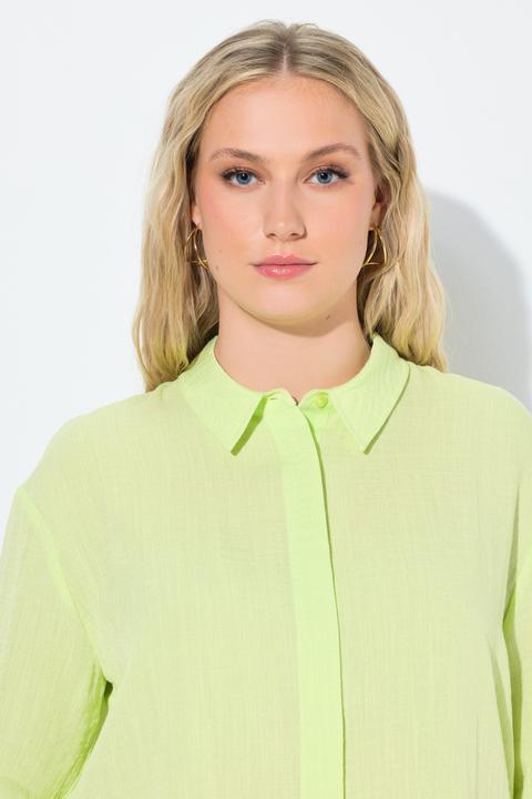 Immagine prodotto Ulla Popken Camicia con viscosa, collo da camicia e maniche a 3/4 (62)