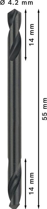 Produktbild Bosch Professional Zubehör PRO Metal HSS-G Spiralbohrer mit Doppelklinge, 4,2 x 14 x 55 mm (4.2 mm)