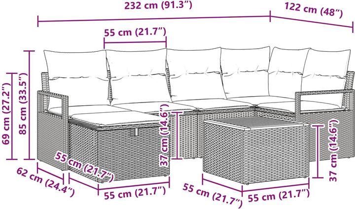 Produktbild vidaXL Gartenmöbel Set