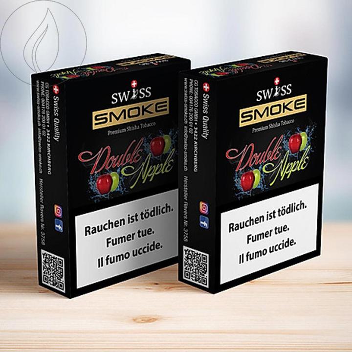 Actual product image Swiss Smoke Double Apple Shisha Tobacco 50g (Apple)