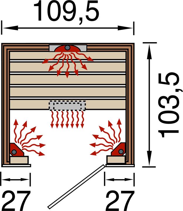 Produktbild Weka Holzbau Infrarotkabine Weka Hamina 1 109,5x103,5x190 cm