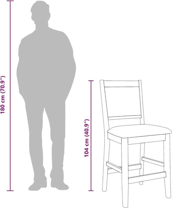 Actual product image vidaXL Barhocker