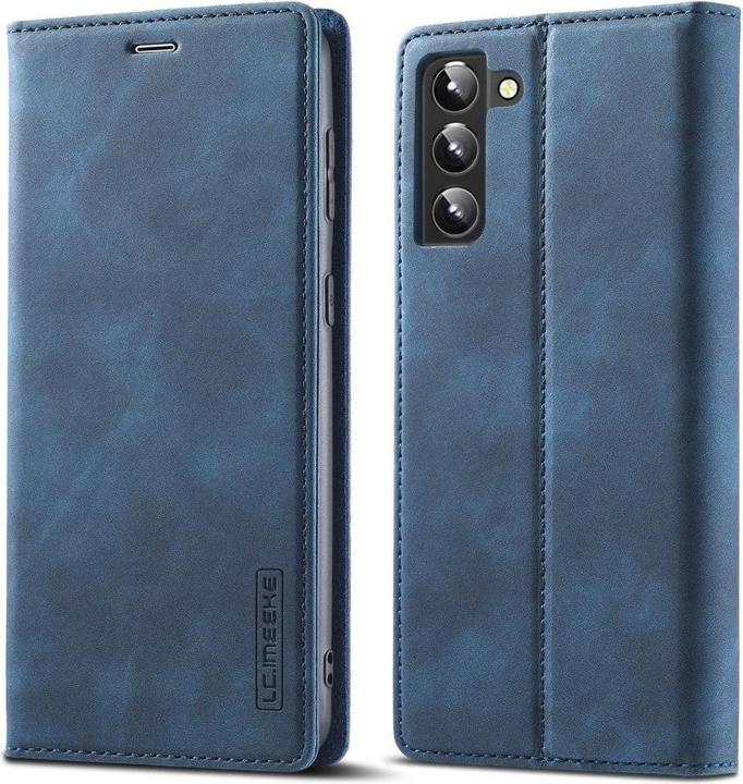 Cover-Discount Galaxy S22 - Stand Flip Case Hülle blau (Samsung Galaxy S22)