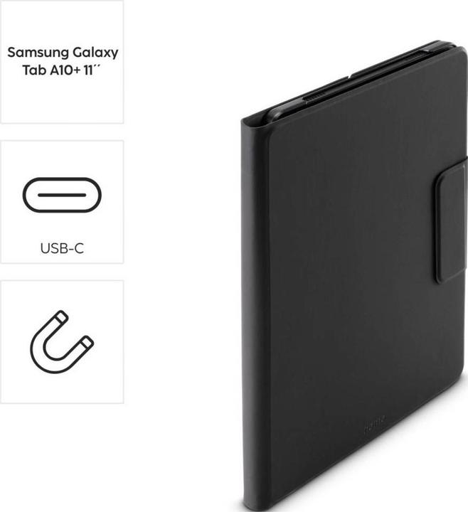 Image du produit Hama Tablet-Case mit BT-Tastatur sw (DE, Samsung Galaxy Tab A11+, Samsung Galaxy Tab A9+)