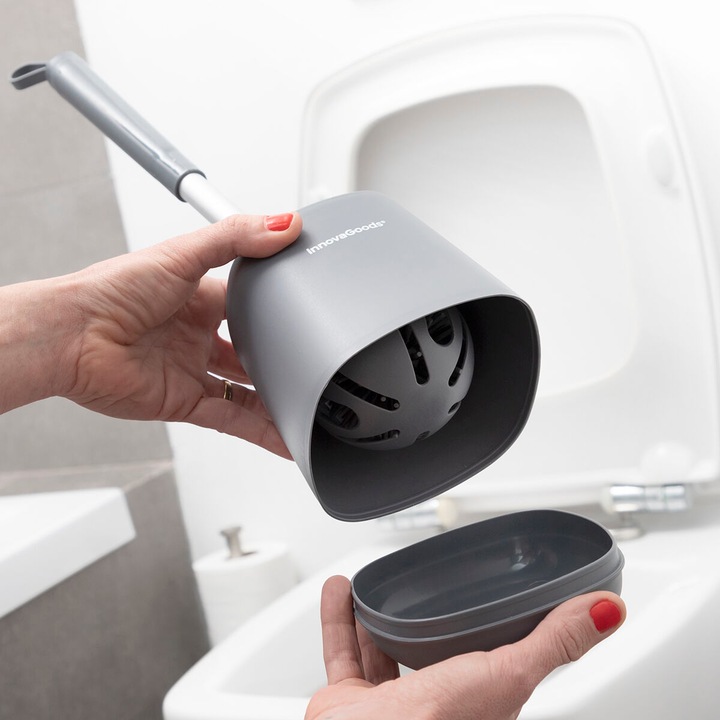 Image du produit InnovaGoods Brosse à WC en caoutchouc - Gris