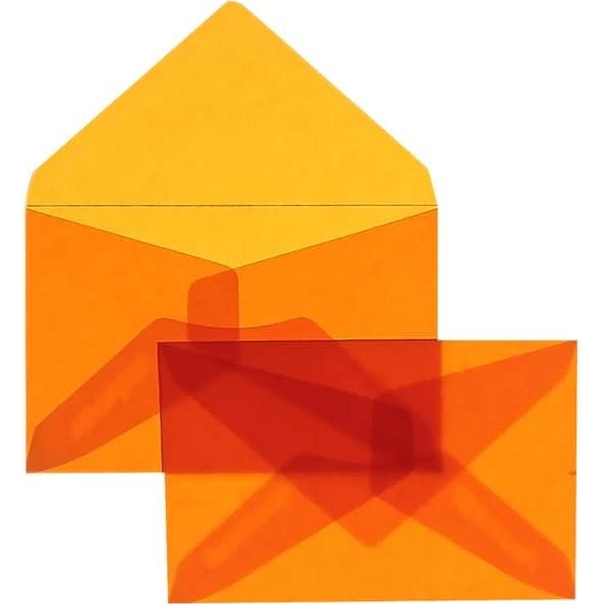 Blanke, Briefumschlag, Briefumschläge Offset transparent 62x98mm 100g/qm NK VE=100 Stück intensivorange (100 x)