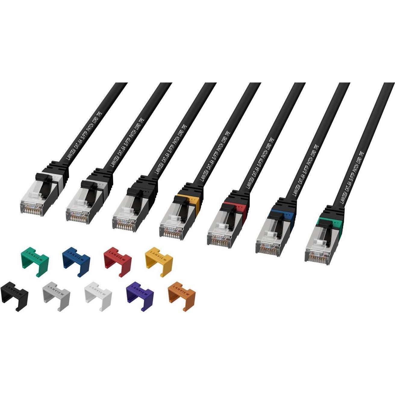 Thumbnail - Lanview CAT6A S/FTP 30m Black LSZH (S/FTP, CAT6a, 30 m), Netzwerkkabel