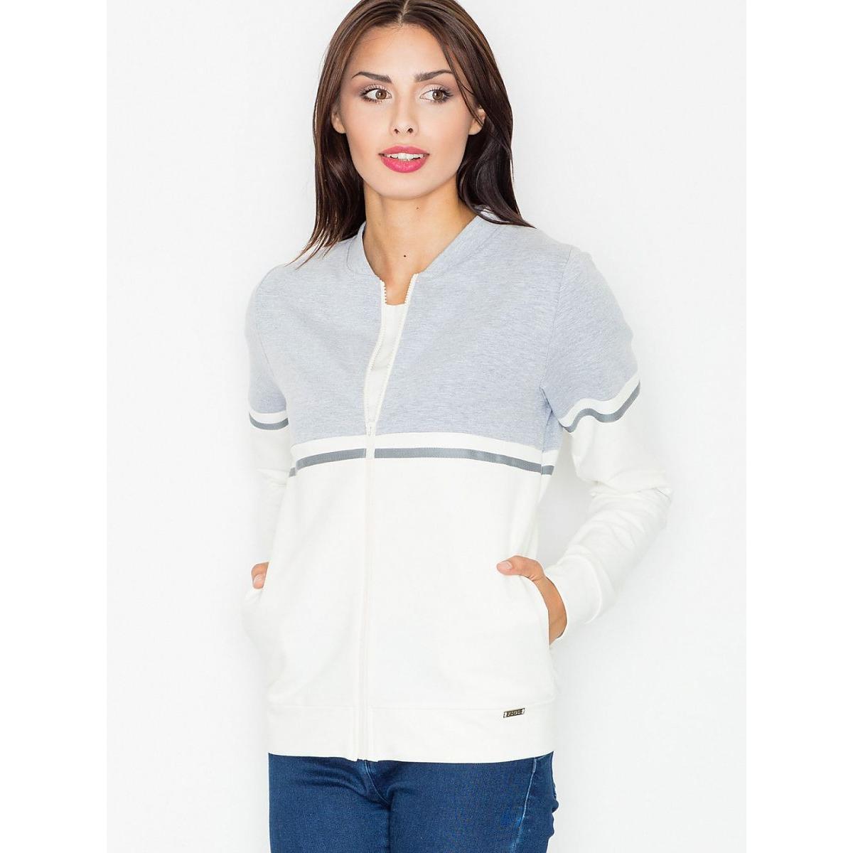 Figl, Damen, Pullover, Sweater, Grau, (S)