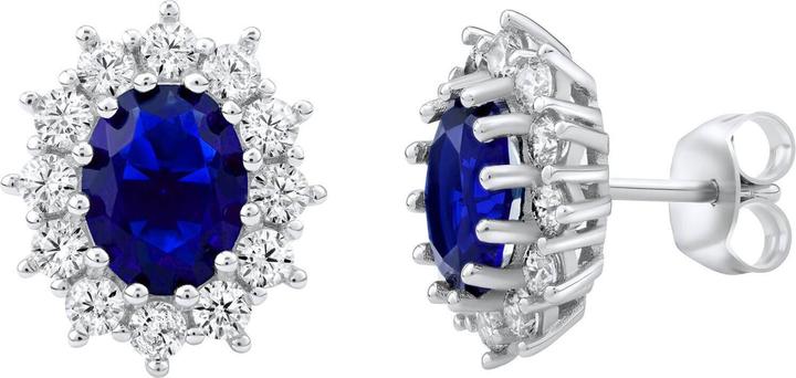 Produktbild Silvego Silver earrings with syntheticue sapphire Kate JJJ985EB