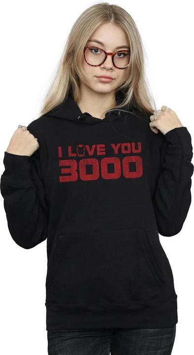 Actual product image Womens/Ladies Avengers Endgame I Love You 3000 Distressed Hoodie (XL)