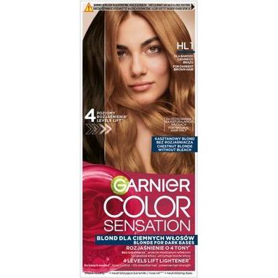 Garnier, Tinta, Color Sensation Hair Color Cream Hl1 Chestnut Blonde 112ml