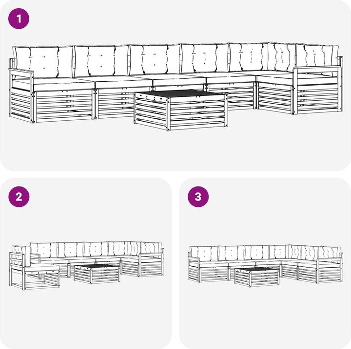 Produktbild vidaXL Outdoor-Sofa