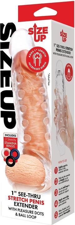 Produktbild Sizeup size up clear view studded penis extender with ball loop