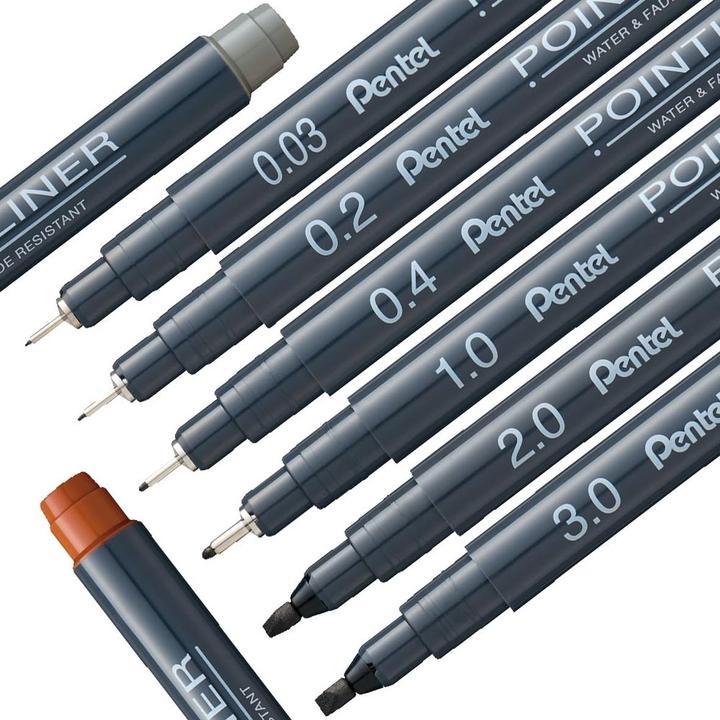 Image du produit Pentel Fineliner Pigment (Noir, 1x)