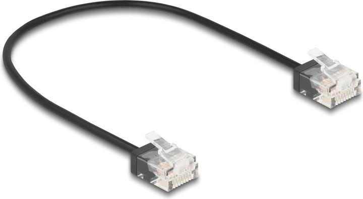 Produktbild Delock RJ45 Netzwerkkabel Cat.6 UTP Ultra Slim 0,3 m schwarz (UTP, CAT6, 0.30 m)