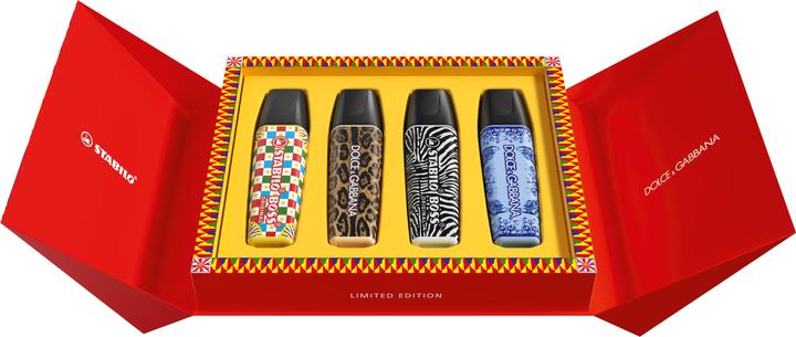 Actual product image STABILO Boss Original x Dolce & Gabbana Box (Black, Cloudy blue, Beige, Pastel yellow, 5 mm, 4 x)