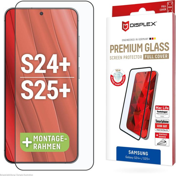 Image du produit Displex Real Glass, Full Cover Panzerglas (1 pcs, Samsung Galaxy S24+, Samsung Galaxy S25+)