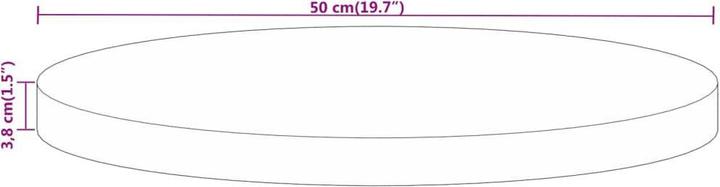 Produktbild vidaXL Tischplatte Holzplatte Massivholzplatte Ø 50x3,8cm Rund Massivholz Mango