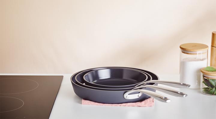 Actual product image Brabantia Zenn frying pan, 24 cm, non-stick (Frying pan, Aluminium, Stainless steel, 24 x 7.50 cm)