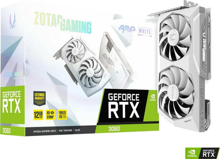 Actual product image Zotac GeForce RTX 3060 Gaming AMP White Edition (12 GB)
