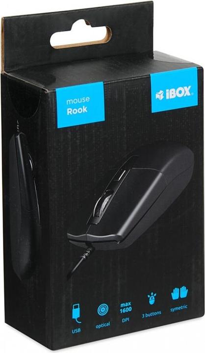Actual product image iBox Mysz I-Box I010 Rook Przewodowa Czarna (Cable)