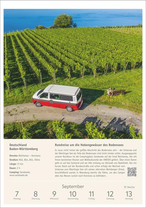Produktbild Harenberg Campinglust Wochen-Kulturkalender 2026 - 53 unvergessliche Touren (Spezial)