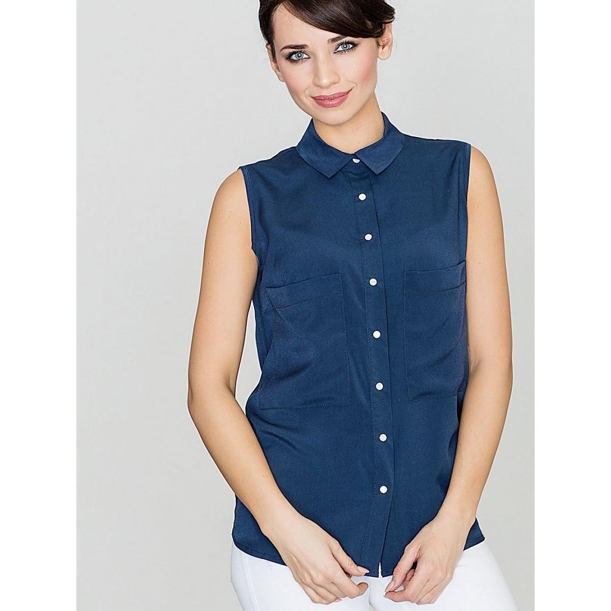 Lenitif, Damen, Hemd, Damen Hemd, Blau, (M)