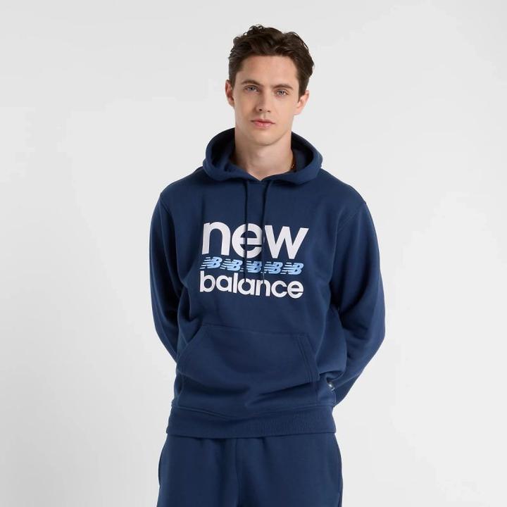Immagine prodotto New Balance Felpa con cappuccio in pile con grafica sportiva (L)
