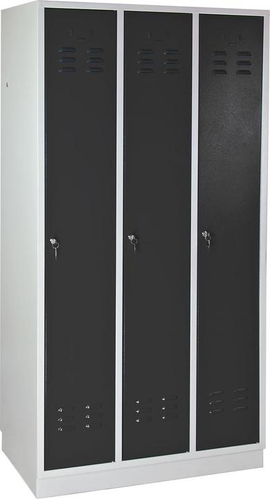 Actual product image ADB Spind Garderobenschrank Anthrazitgrau 1775x890x500 mm (89 cm, 178 cm)