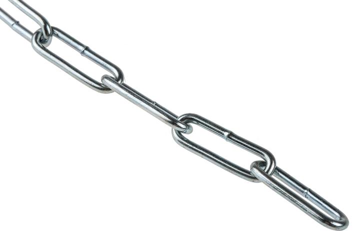 Actual product image RS PRO 10m Zn plated steel chain,24Lx2.5mm dia (10 m)