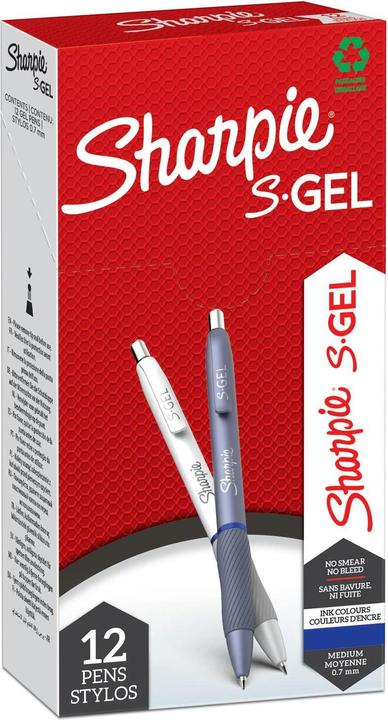 Produktbild Sharpie Gelschreiber S-Gel Fashion 12er Schachtel (Blau / Weiss, 12 x)