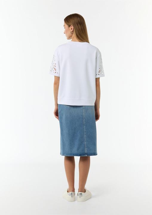 Produktbild Comma Sweatshirt Scuba-Sweatshirt mit kurzen Ärmeln (36)