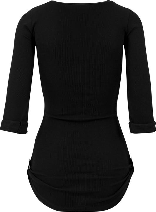 Immagine prodotto Urban Classics Tee lunga da donna con tasca a coste e risvolto (XS)