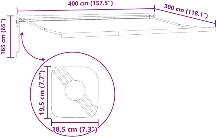 Produktbild vidaXL Einziehbare Markise (3 m)