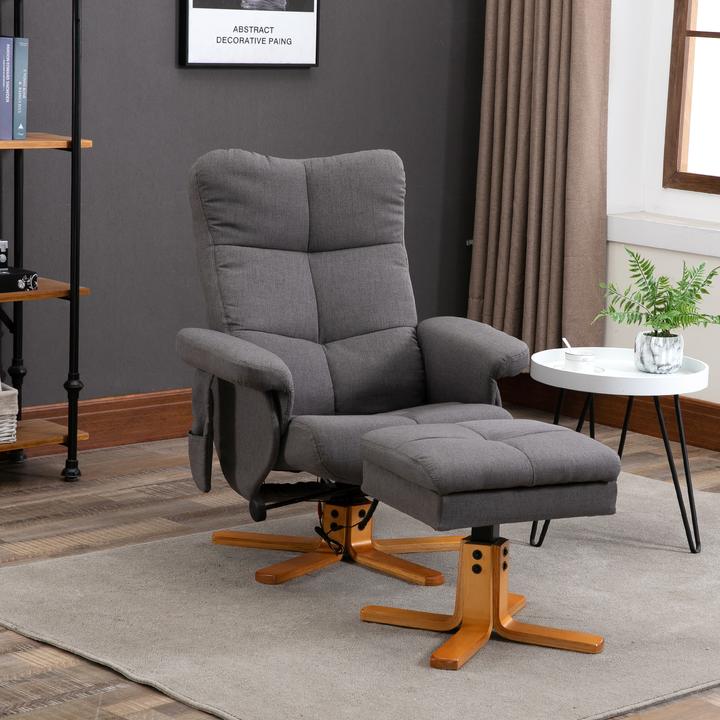 Produktbild Homcom Massagestuhl mit Fusshocker und Stauraum